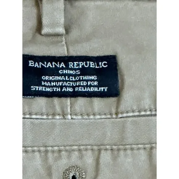 Banana Republic Mens Mason Chinos, Olive Green, 38x30 - Picture 6 of 6